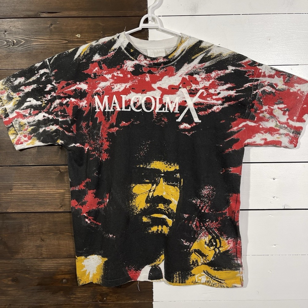 Vintage 90s Malcom X All Over Print T-Shirt